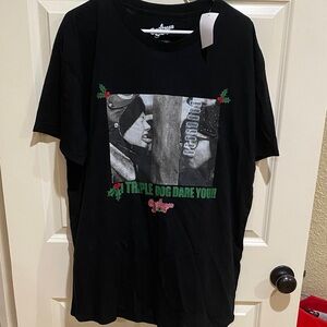 Christmas Story Black Graphic T-Shirt